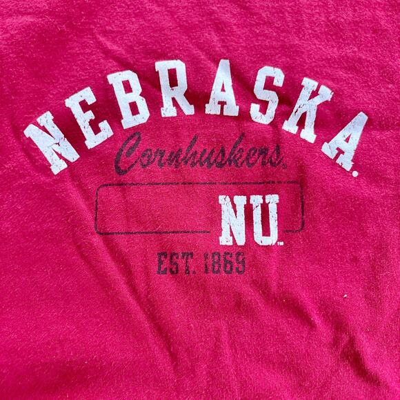 Vintage Nebraska Huskers Red Tee Shirt Short Sleeve XXL 2XL - Picture 2 of 5